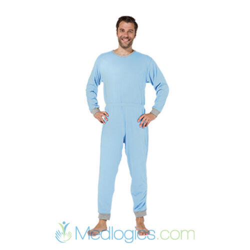Incontinence pajamas with long sleeves and legs
