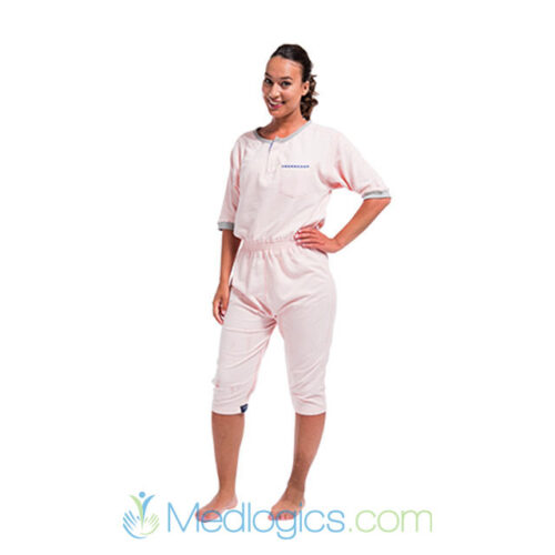 Incontinence pajamas with short sleeves and legs - Image 3