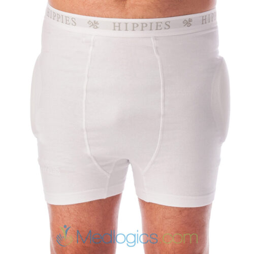 Male Hip protection pants with sewn-in protectors
