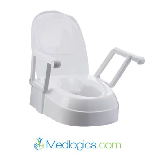 Premium Adjustable Raised Toilet Seat with Arms