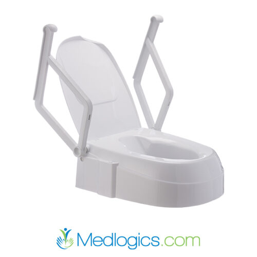 Premium Adjustable Raised Toilet Seat with Arms - Afbeelding 4