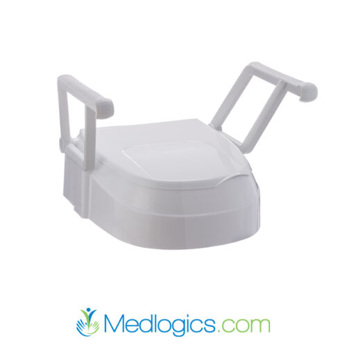 Premium Adjustable Raised Toilet Seat with Arms - Afbeelding 3