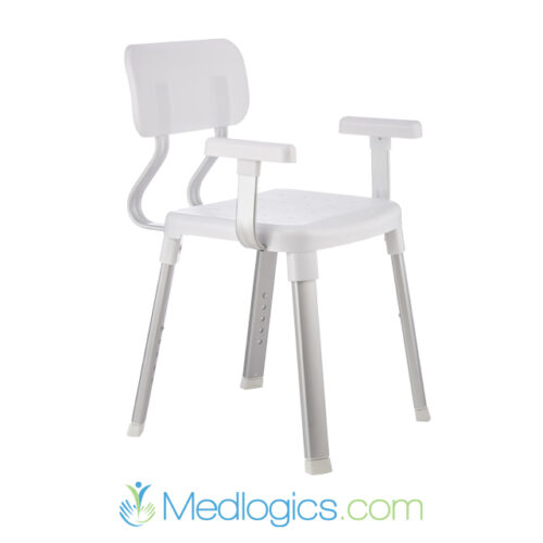 Adjustable shower chair with armrest - Image 2