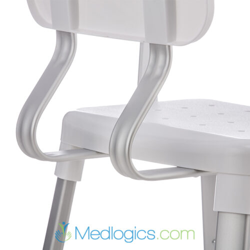 Adjustable shower chair with armrest - Image 3